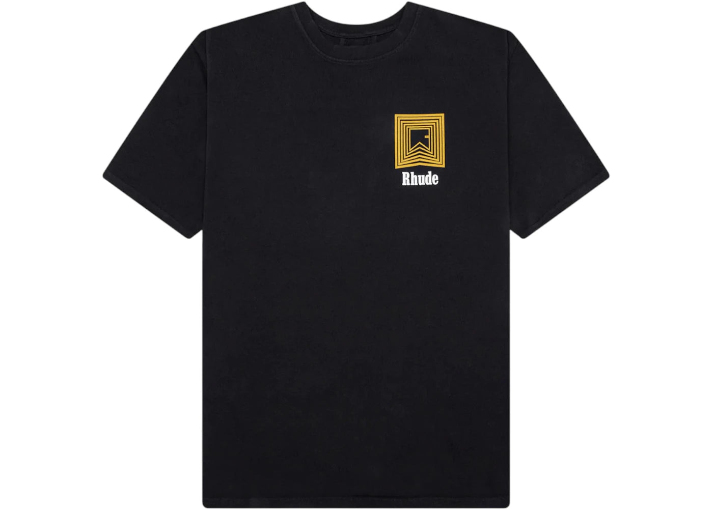 Rhude Chevron Logo Repeat Tee Black