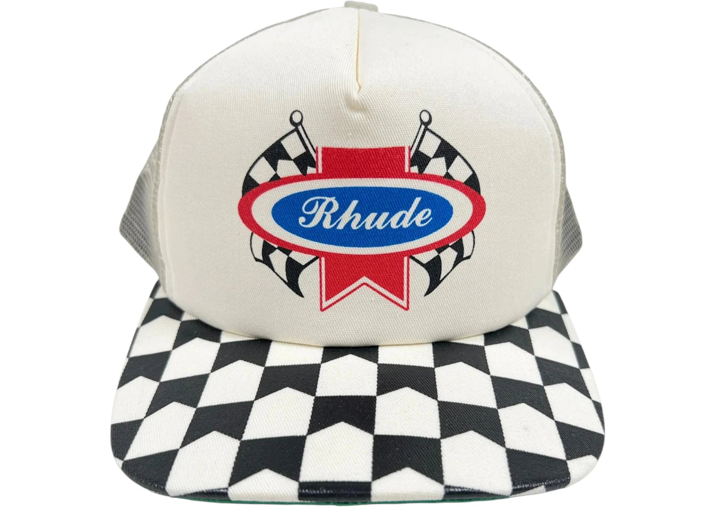 Rhude Chevron Rally Trucker Hat Off White