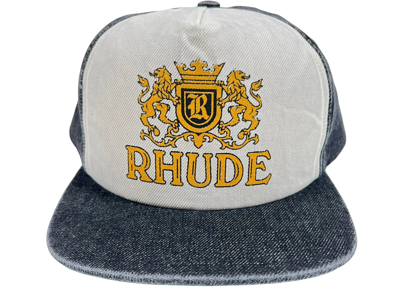 Rhude Cresta Denim Hat Black/Cream