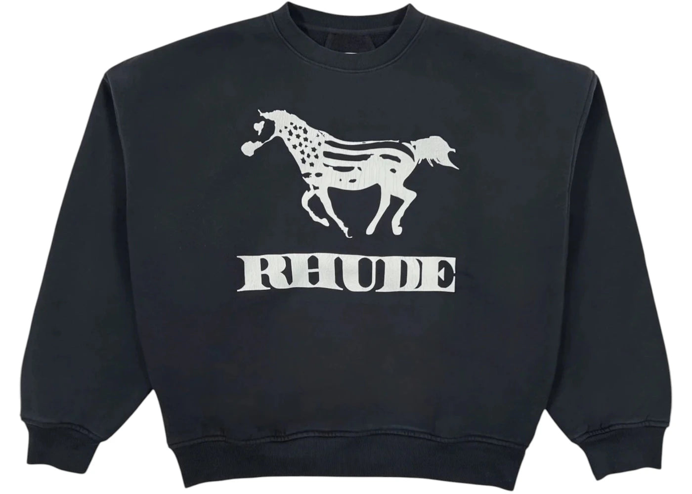 Rhude Dinero Vintage Crewneck Vintage Black