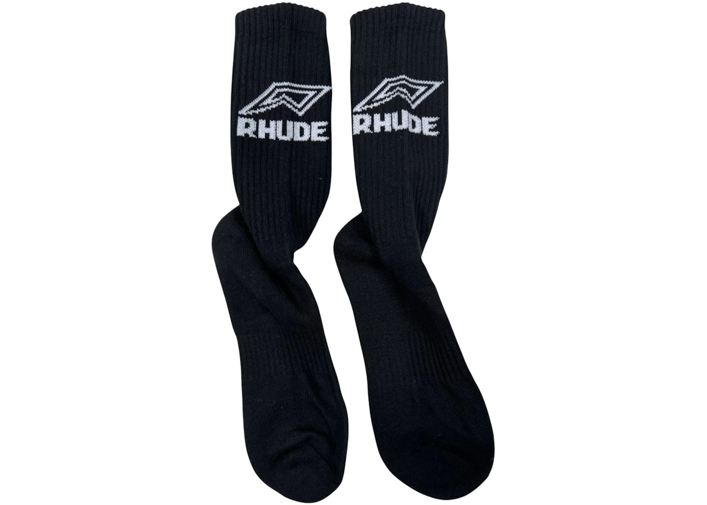 Rhude Footy Logo Socks Black/White
