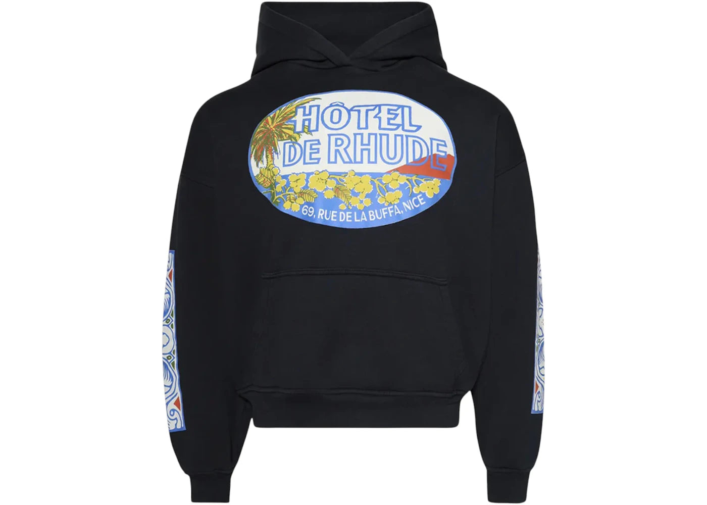 Rhude Hotel Hoodie Vintage Black