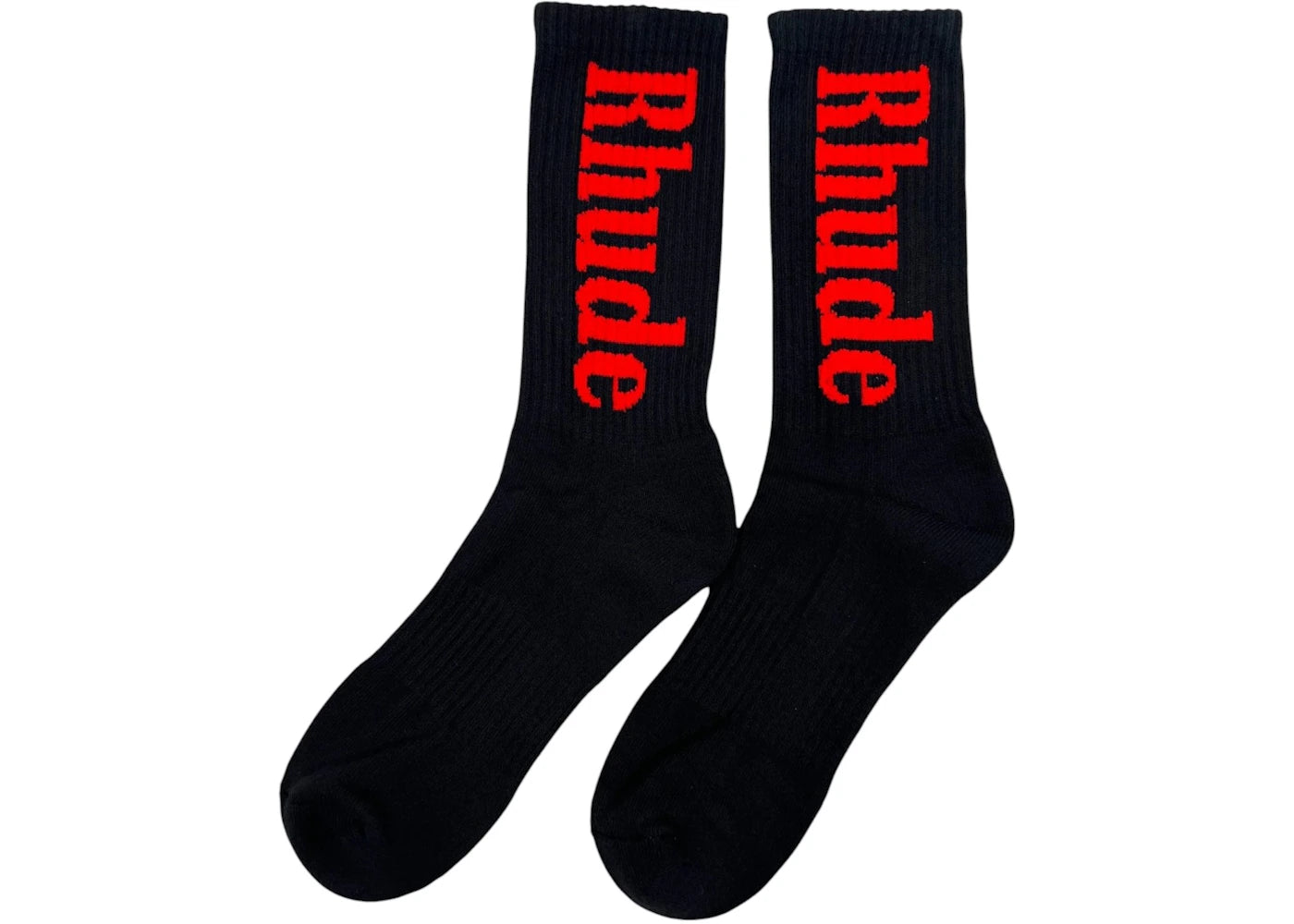 Rhude Vertical Logo Sock Black/Red