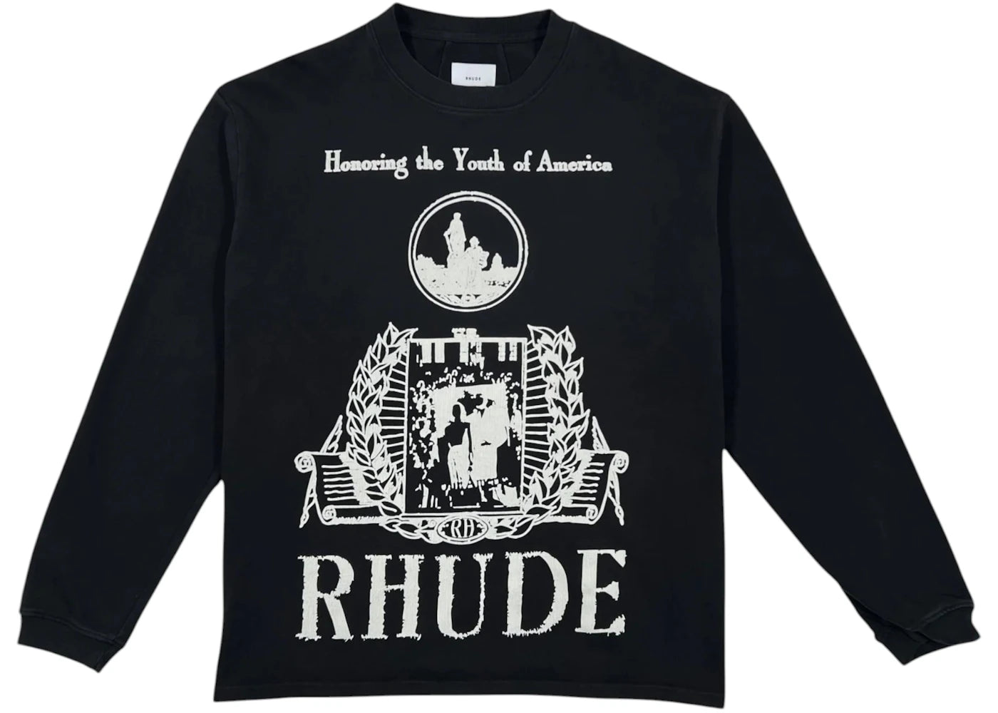 Rhude Youth Of America L/S Tee Black/White