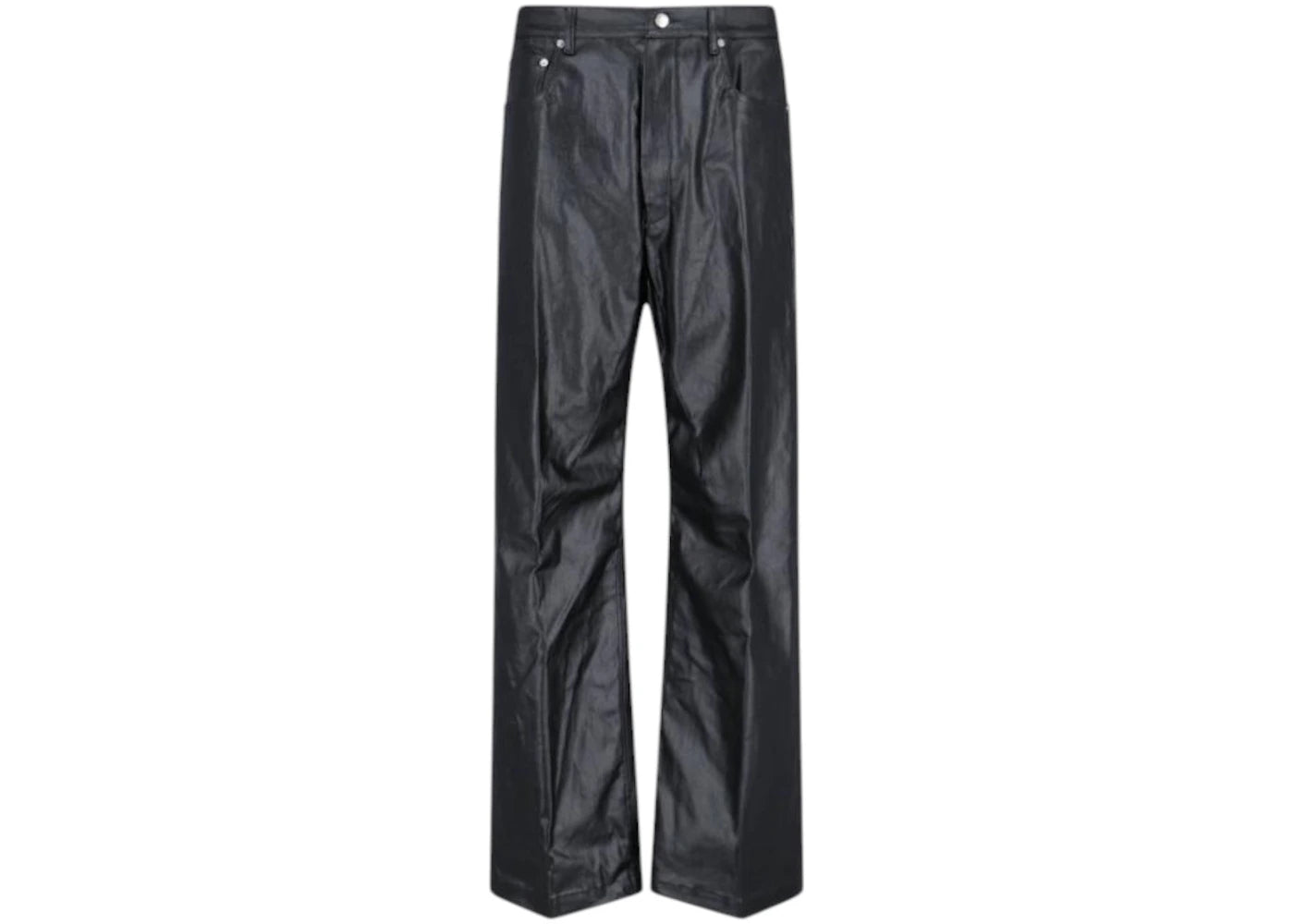 Rick Owens Coated Denim Geth Jeans Black
