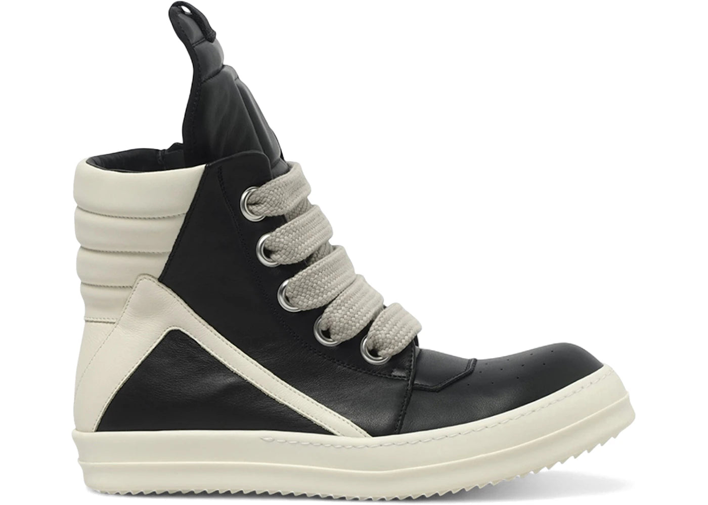Rick Owens Concordians Jumbo Laced Geobasket Black Milk