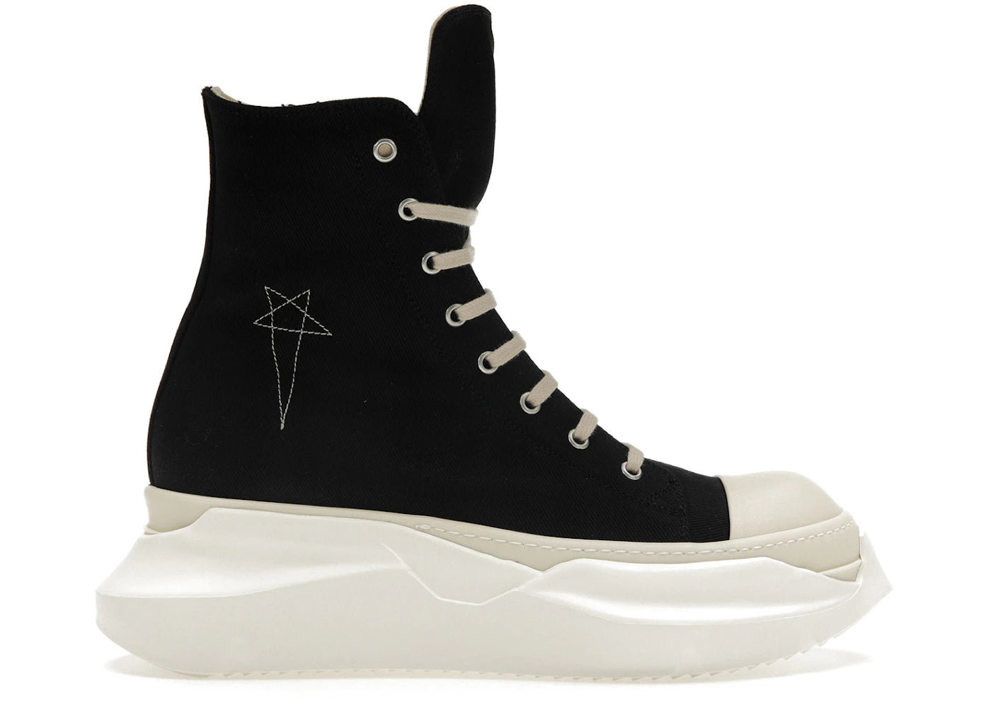 Rick Owens DRKSHDW Abstract High Top Embroidered Pentagram Black
