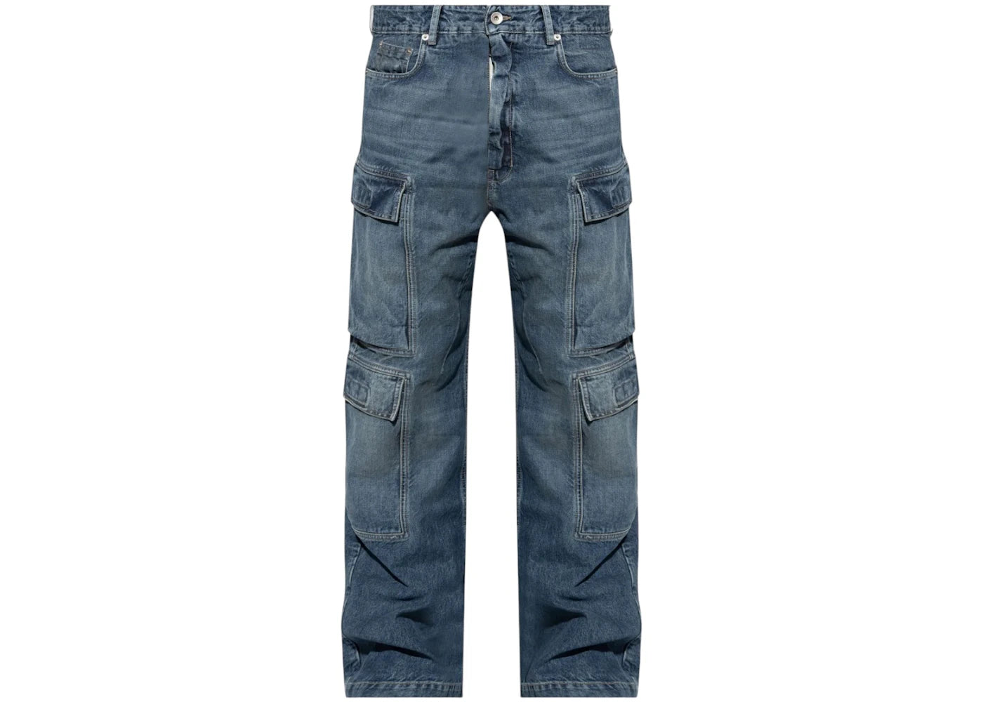 Rick Owens DRKSHDW Double Cargo Jeans Washed Indigo