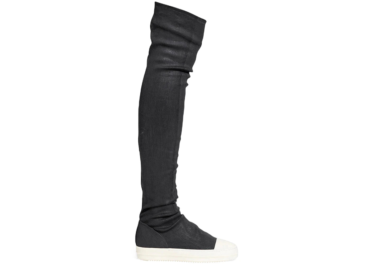 Rick Owens DRKSHDW High Sock Sneaks Black Wax Milk (Women's)