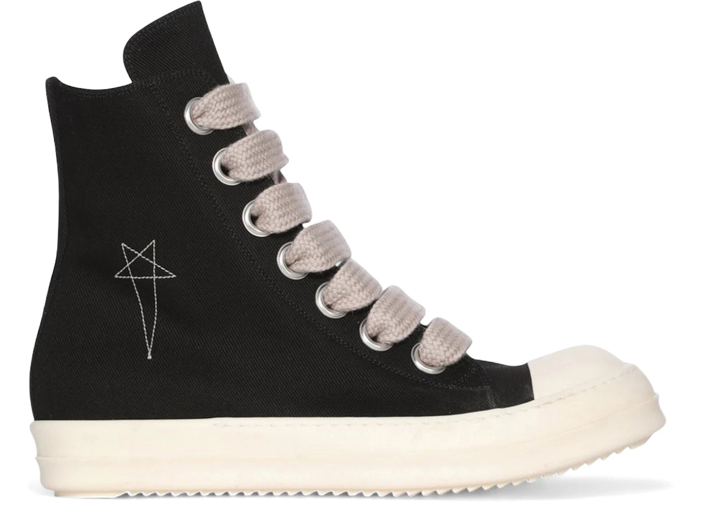 Rick Owens DRKSHDW Jumbo Laced High Black Milk