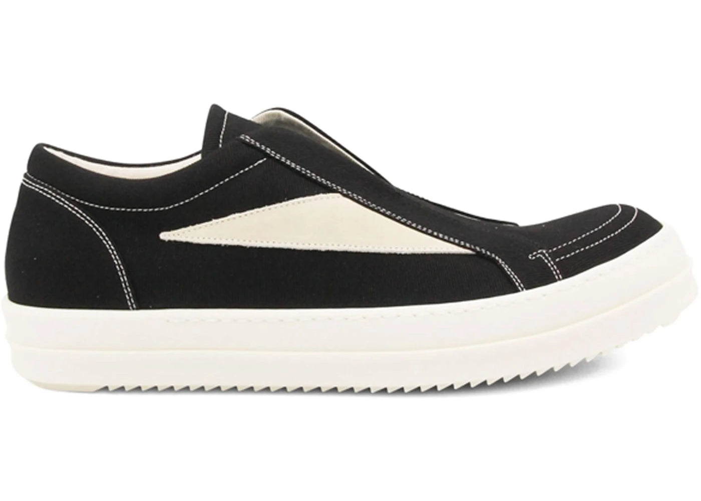 Rick Owens DRKSHDW Low panelled slip on sneakers Black Milk