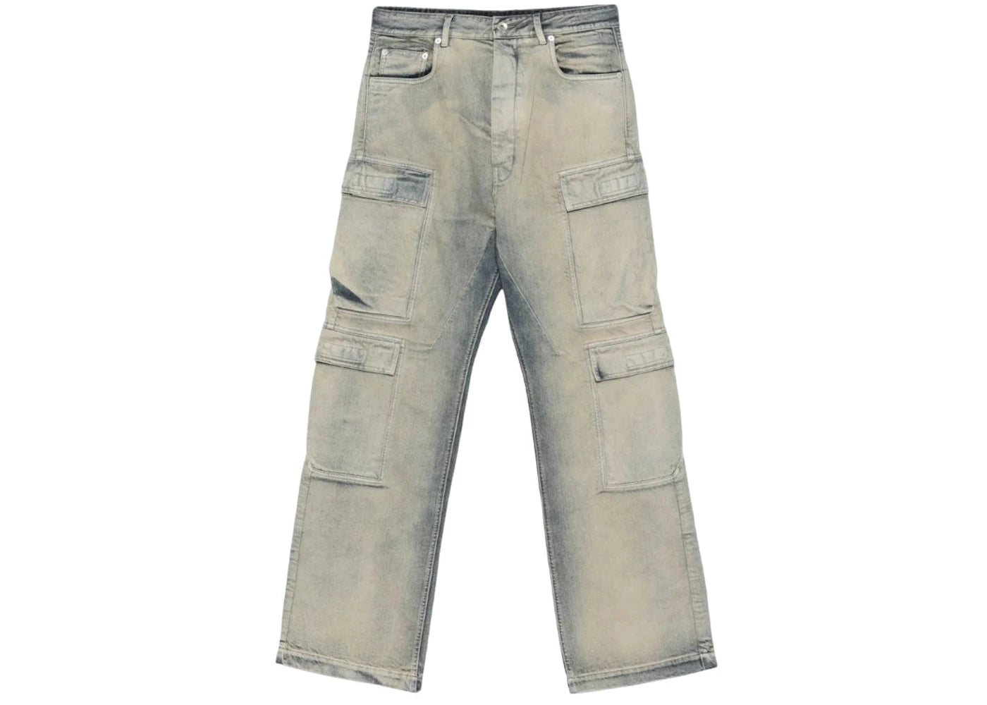 Rick Owens Denim Double Cargo Jeans Mineral Pearl