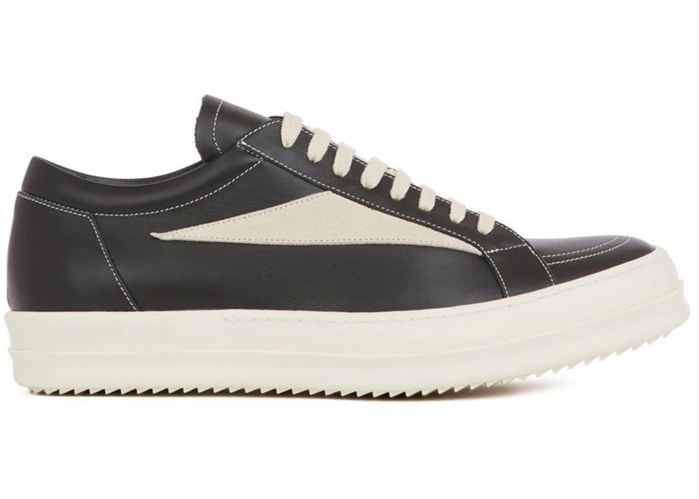 Rick Owens EDFU Vintage Sneaks Leather Black Milk White (Women's)