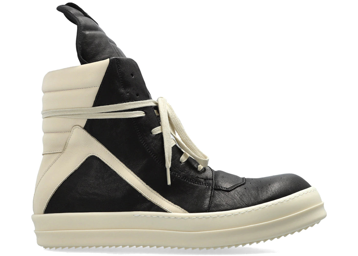 Rick Owens Geobasket High Black Milk