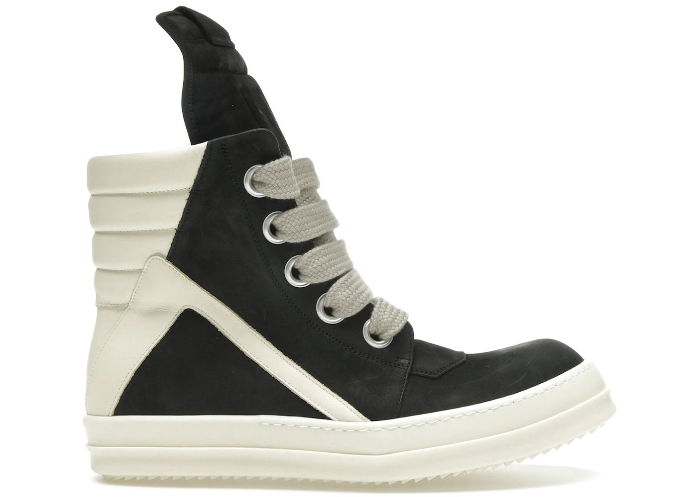Rick Owens Geobasket Jumbo Lace High Black Milk