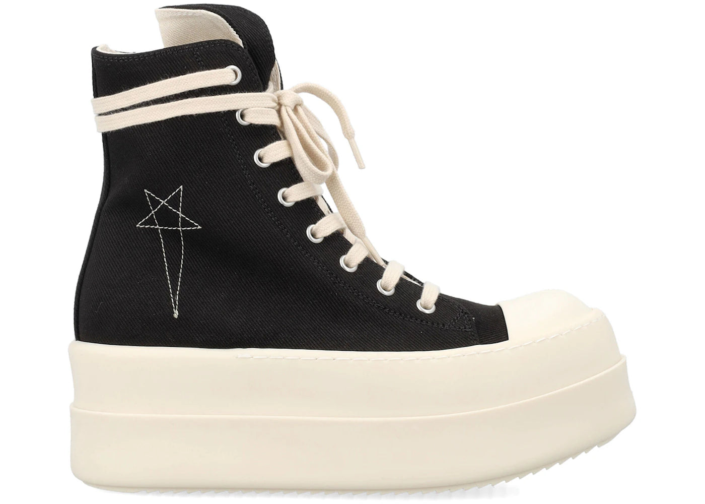 Rick Owens Hollywood DRKSHDW Double Bumper High Black Pearl Milk (Women's)