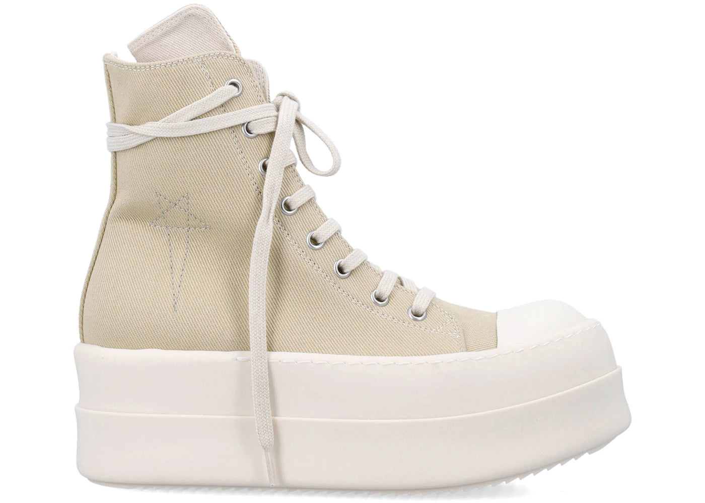 Rick Owens Hollywood DRKSHDW Double Bumper High Parchment Pearl (Women's)
