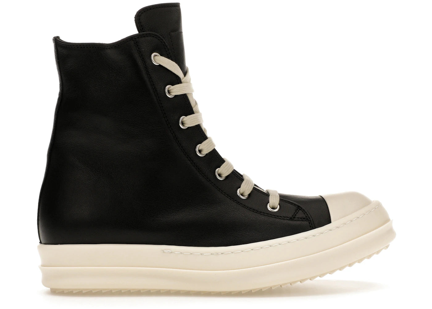 Rick Owens Hollywood High Black Milk Leather (Women's)