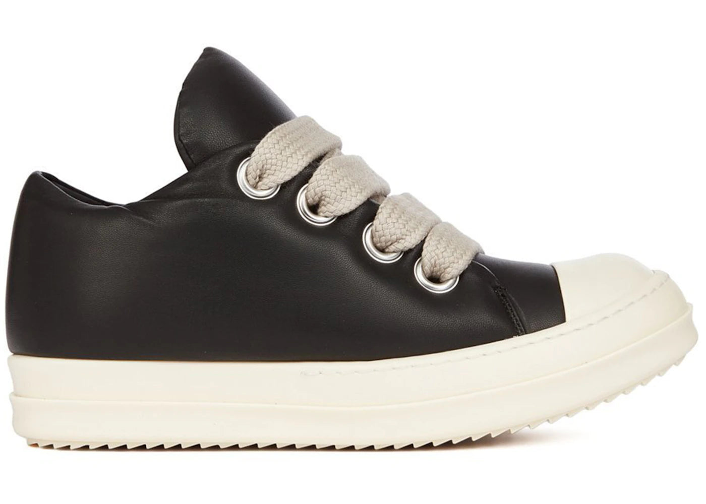 Rick Owens Hollywood Jumbo Lace Padded Low Peached Lambskin Black Milk