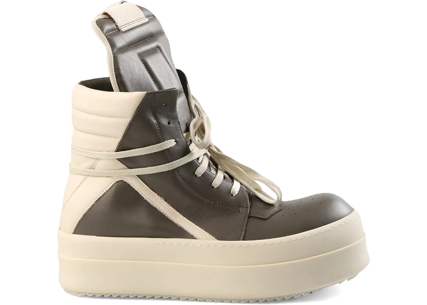 Rick Owens Hollywood Mega Bumper Geobasket High Dust Milk