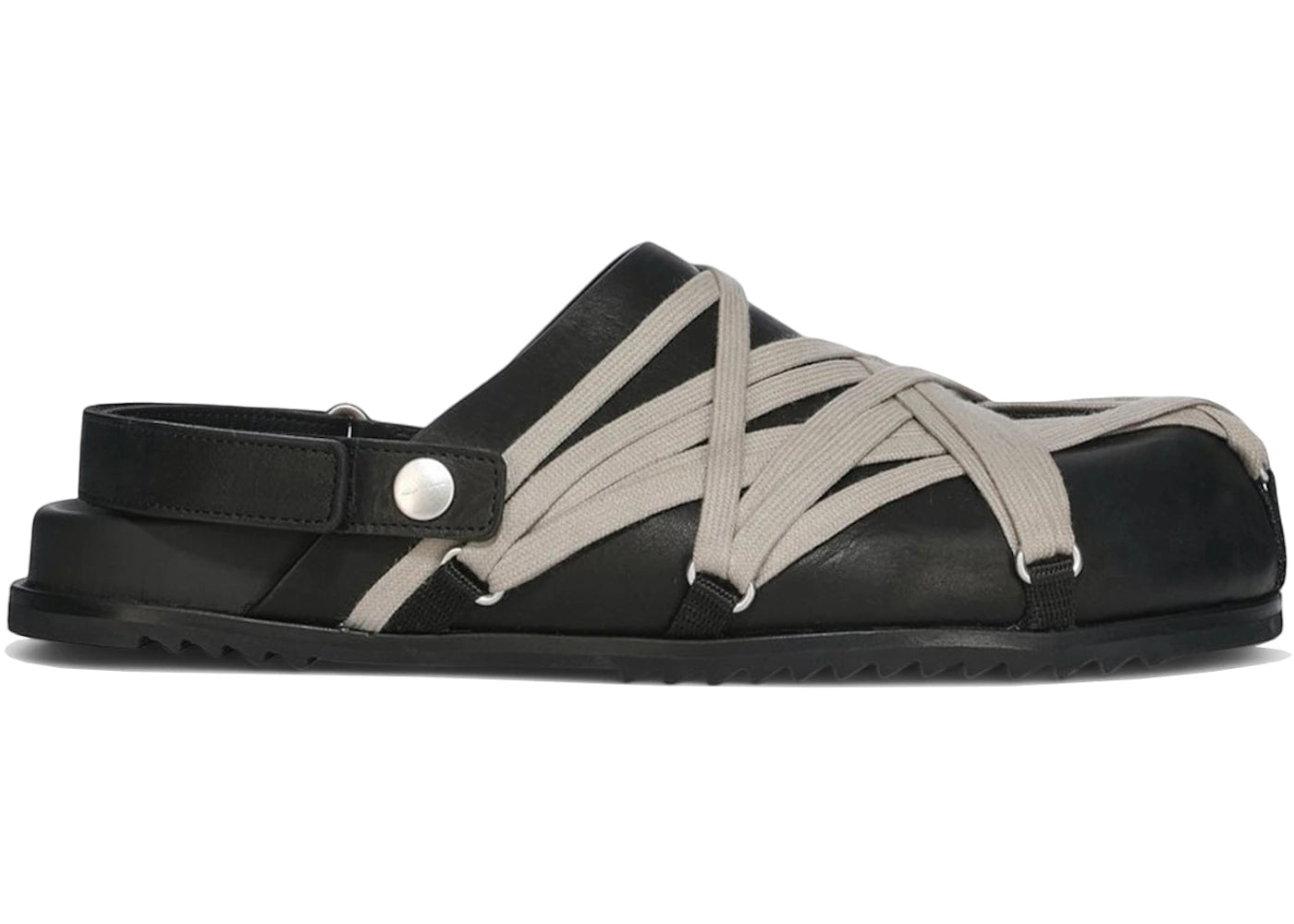 Rick Owens Hollywood Megalaced Mule Granola Black