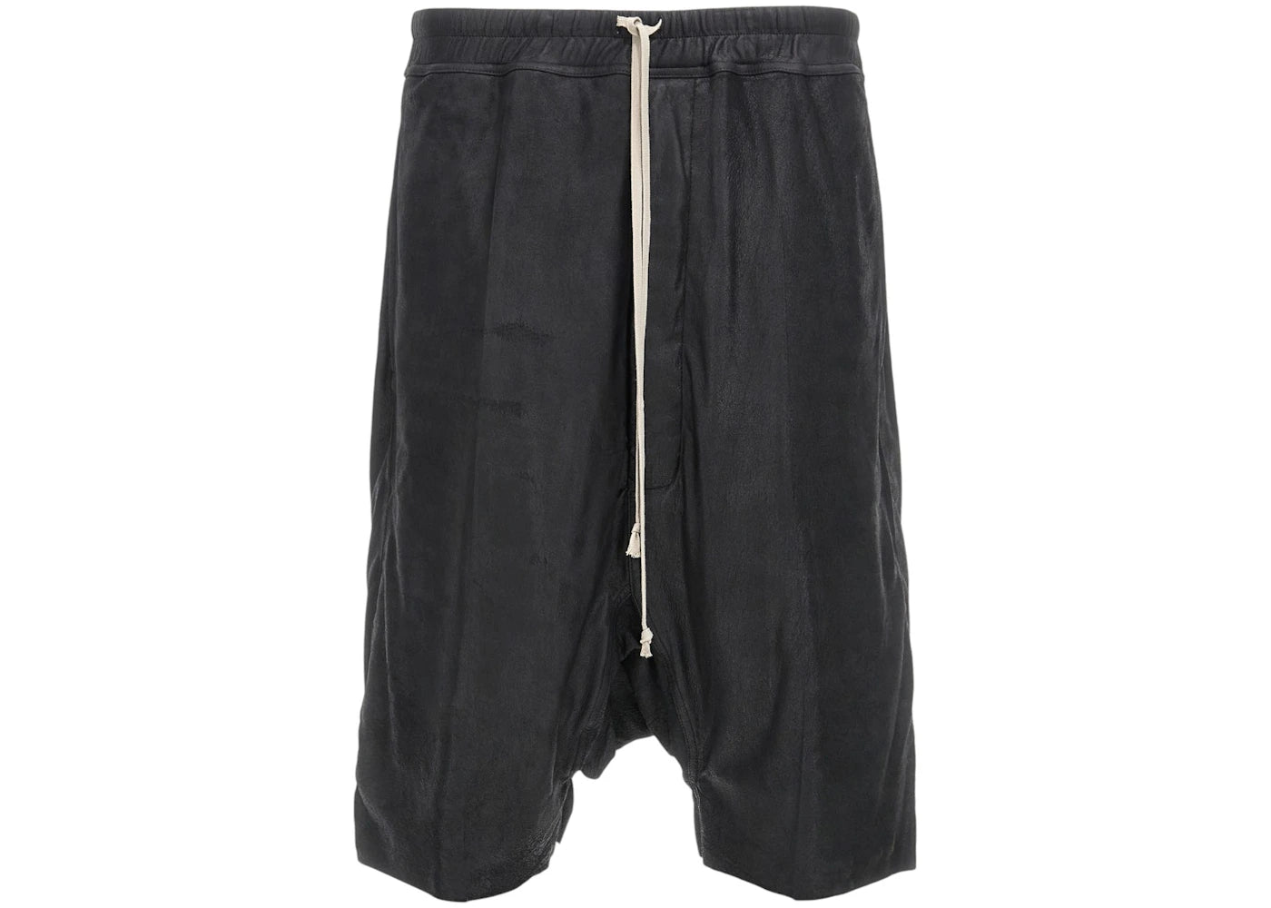 Rick Owens Leather Rick S Pods Shorts Black