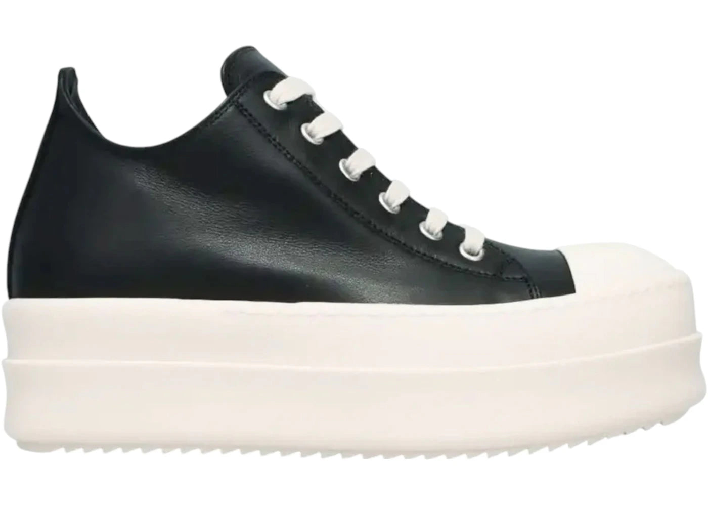 Rick Owens Mega Bumper Low Leather Black Milk (Women's)