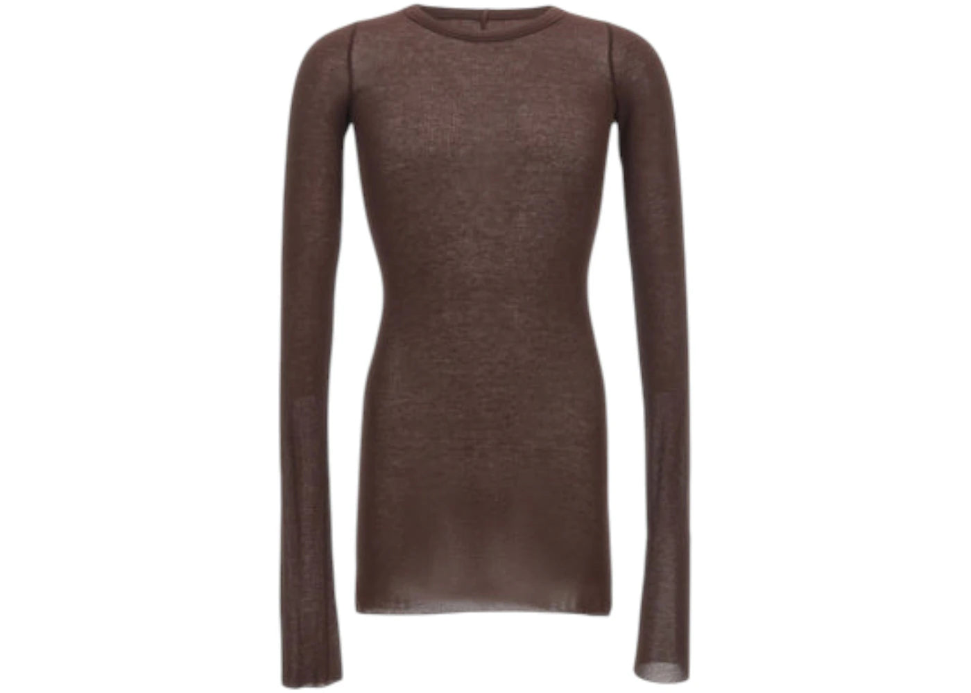 Rick Owens Rib LS T-shirt Mahogany