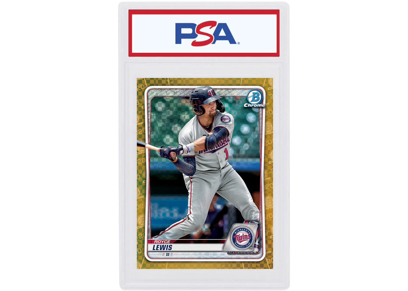 Royce Lewis 2020 Bowman Chrome X Gold X-Fractor /3 #BCP-195