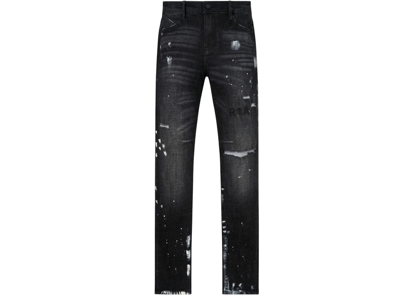RtA Clayton Distressed Charcoal Paint Jean Black