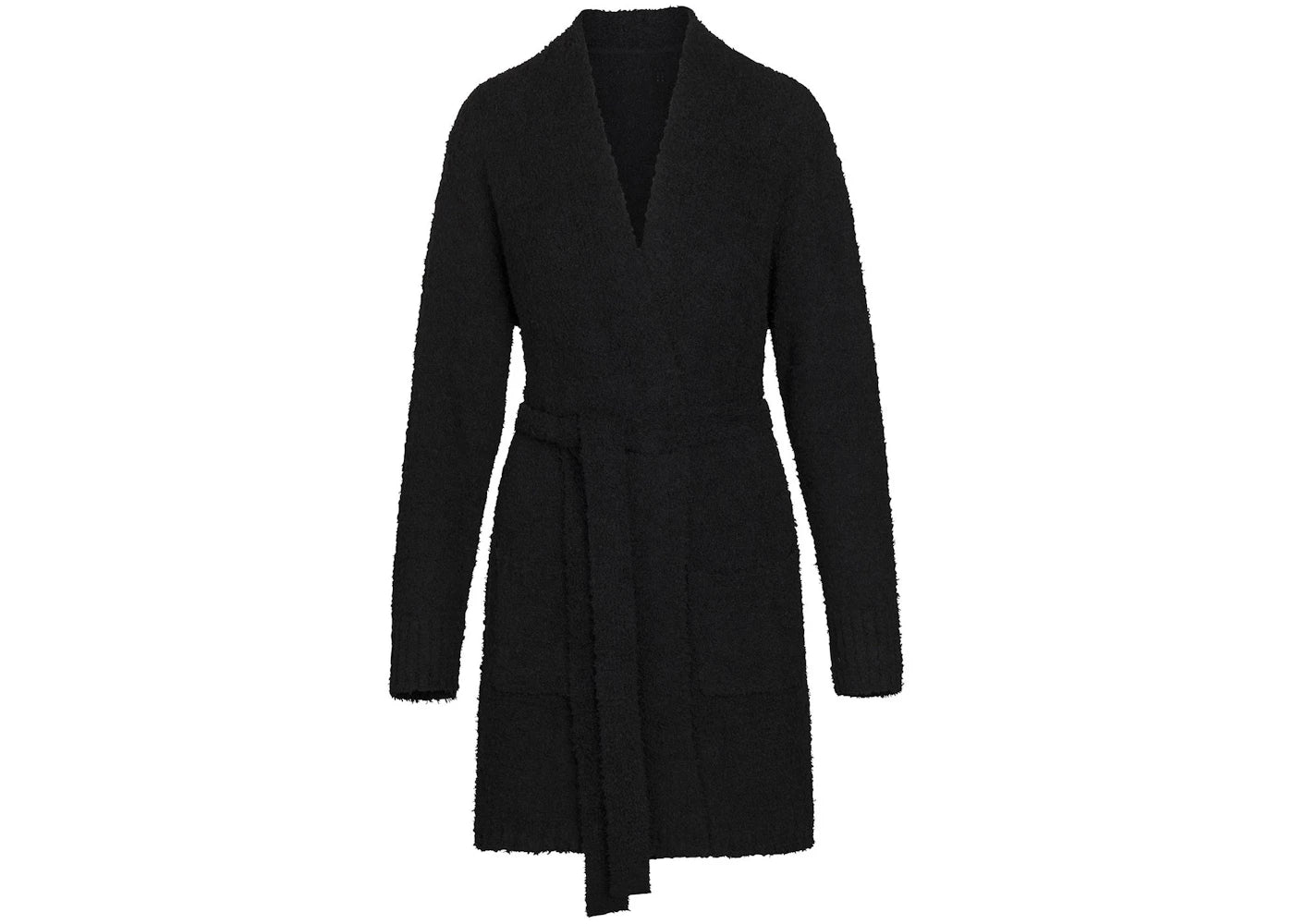 SKIMS Cozy Knit Short Robe Onyx