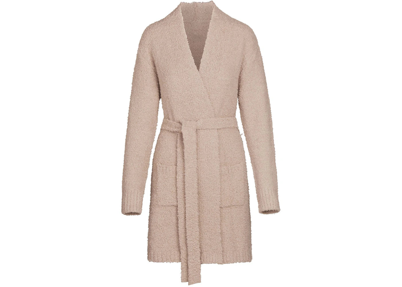 SKIMS Cozy Knit Short Robe Stone