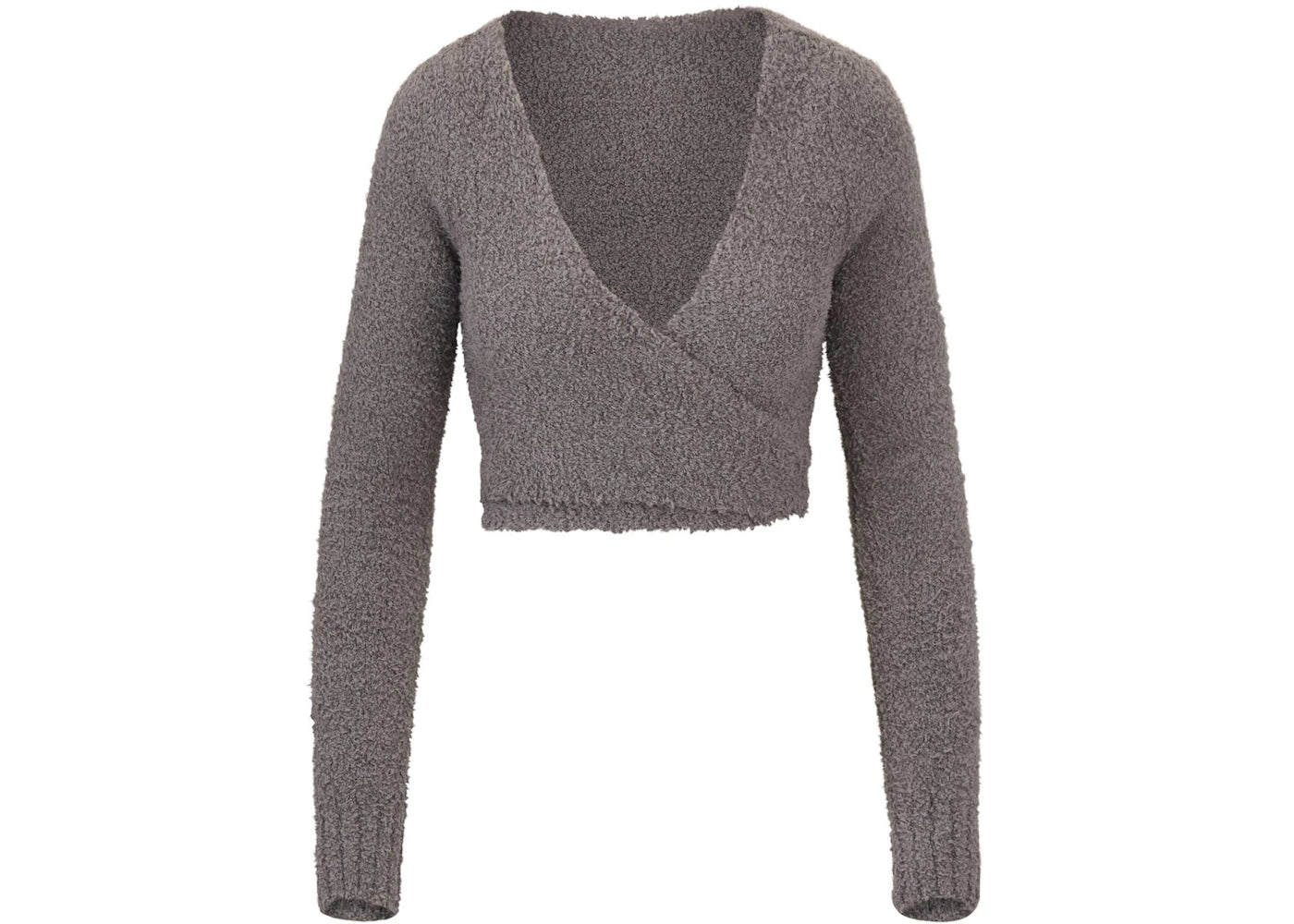 SKIMS Cozy Knit Wrap Top Smoke