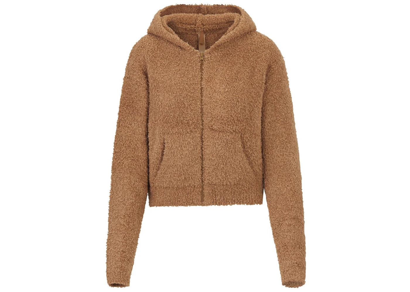 SKIMS Cozy Knit Zip Up Hoodie Camel
