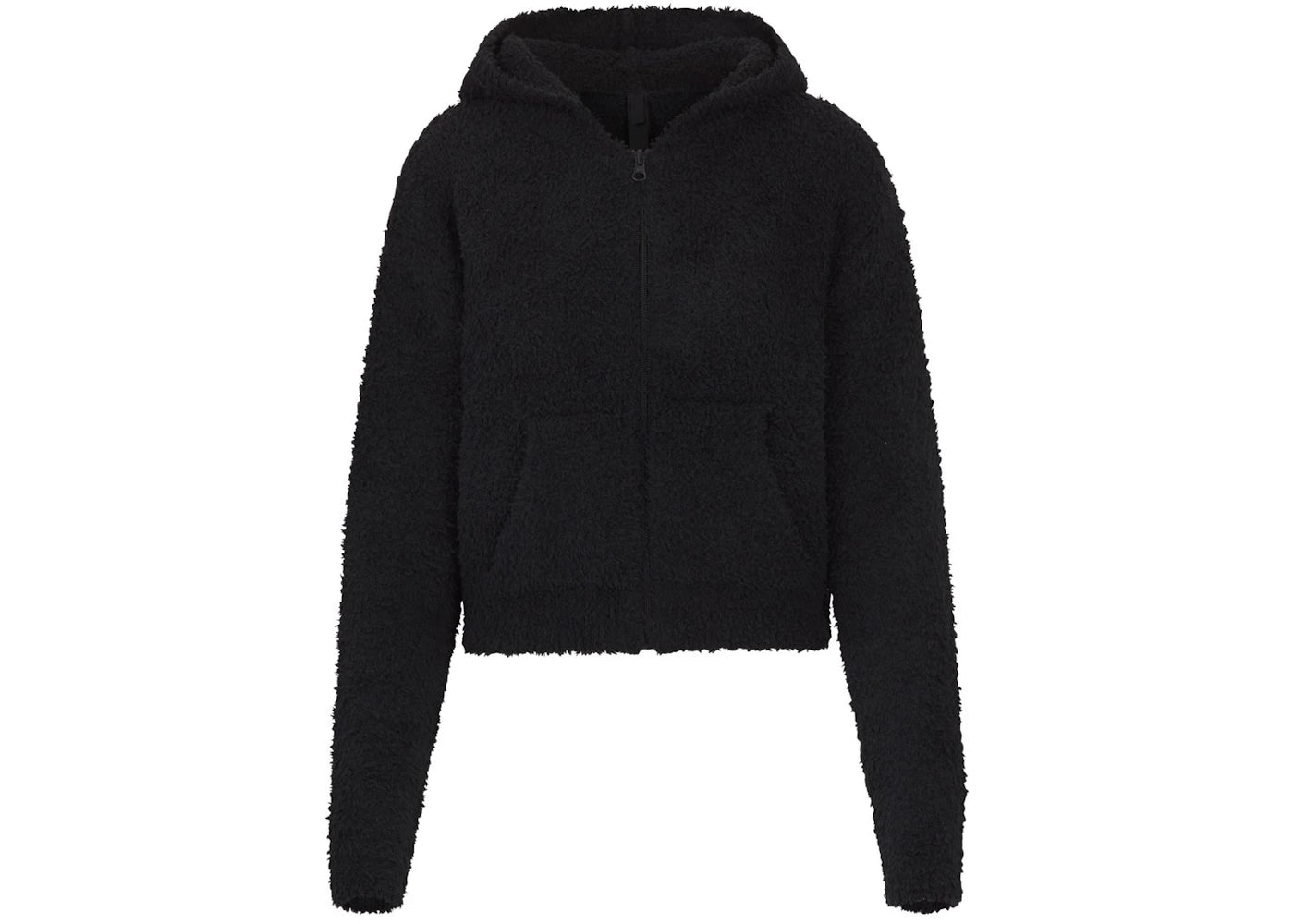 SKIMS Cozy Knit Zip Up Hoodie Onyx