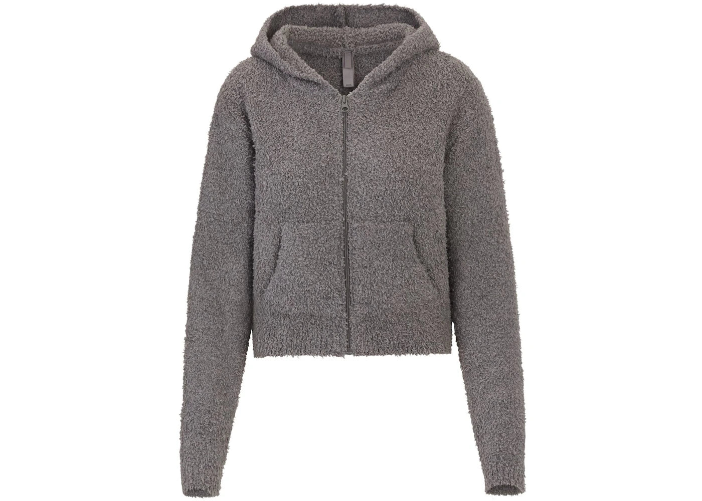SKIMS Cozy Knit Zip Up Hoodie Smoke