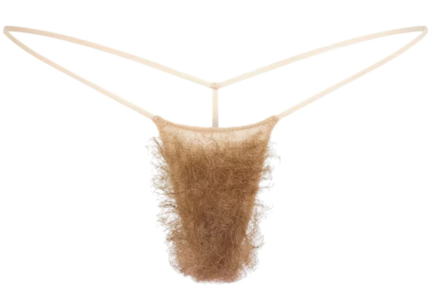 SKIMS Faux Hair Micro String Thong Clay Brown Curly