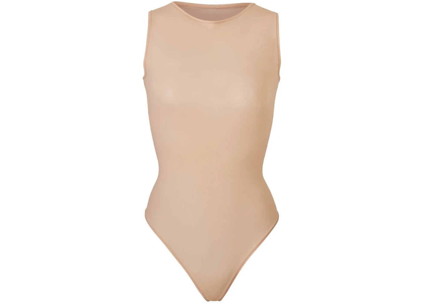 SKIMS Jelly Sheer Crew Neck Bodysuit Clay
