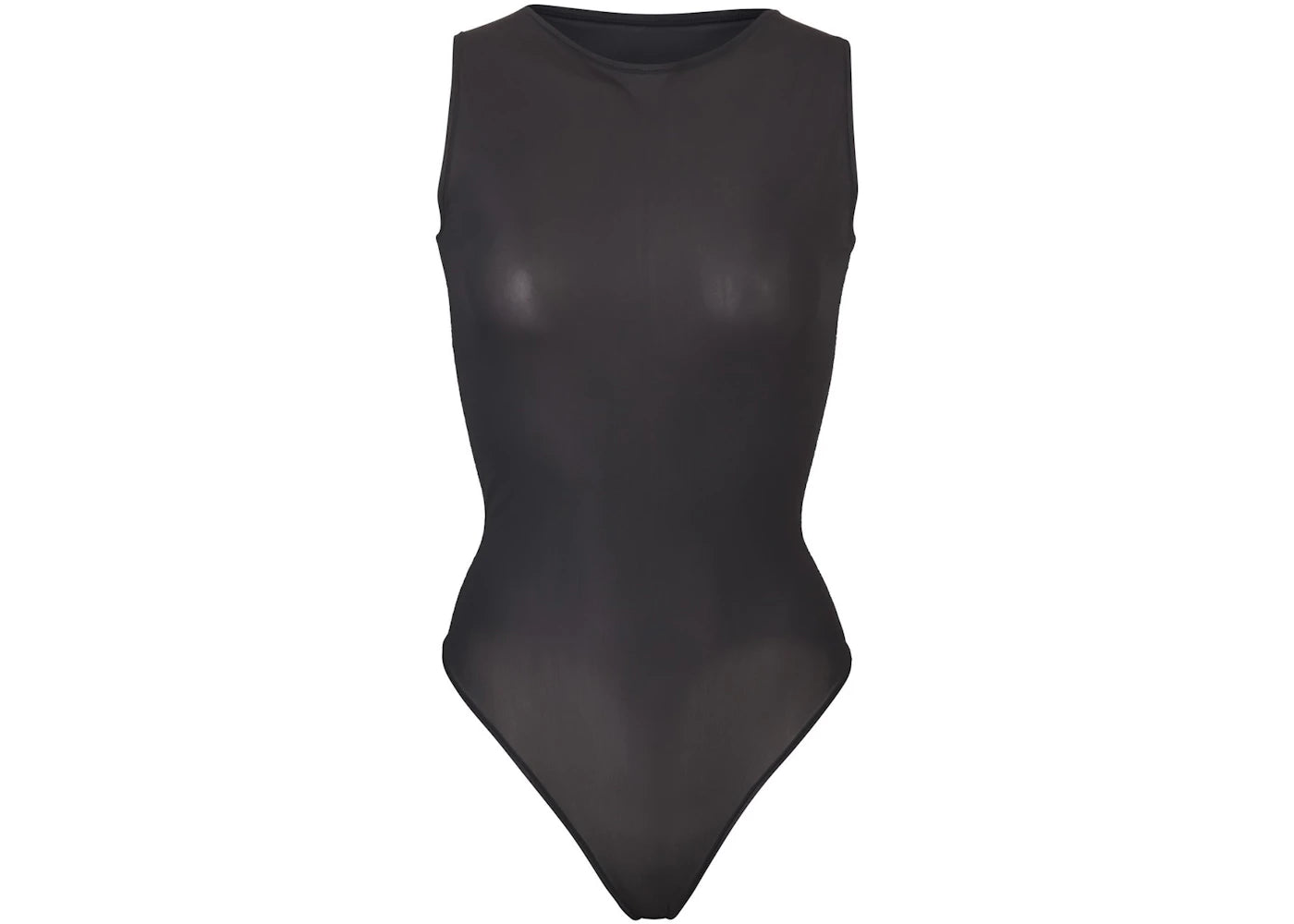 SKIMS Jelly Sheer Crew Neck Bodysuit Onyx