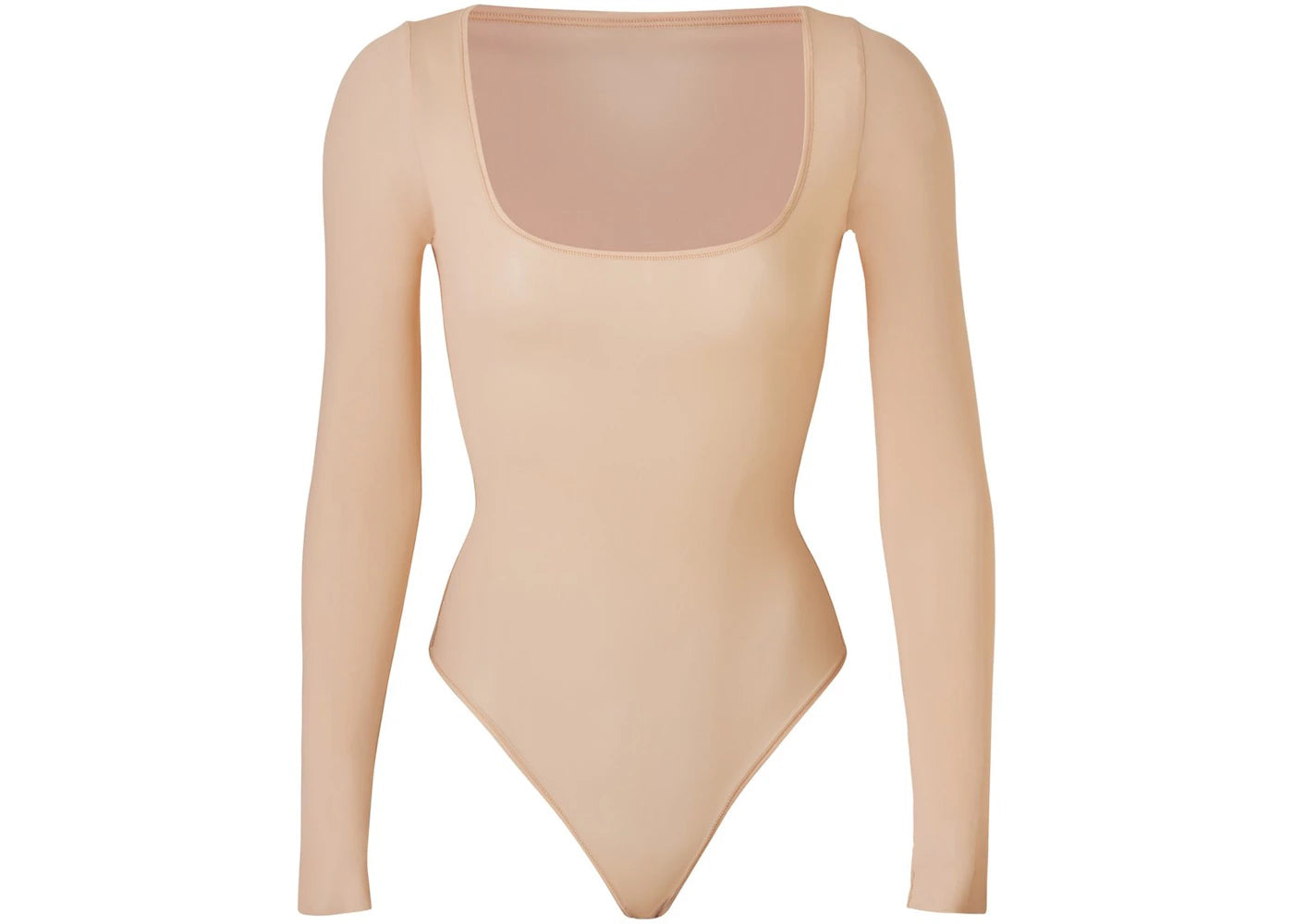 SKIMS Jelly Sheer Long Sleeve Bodysuit Clay