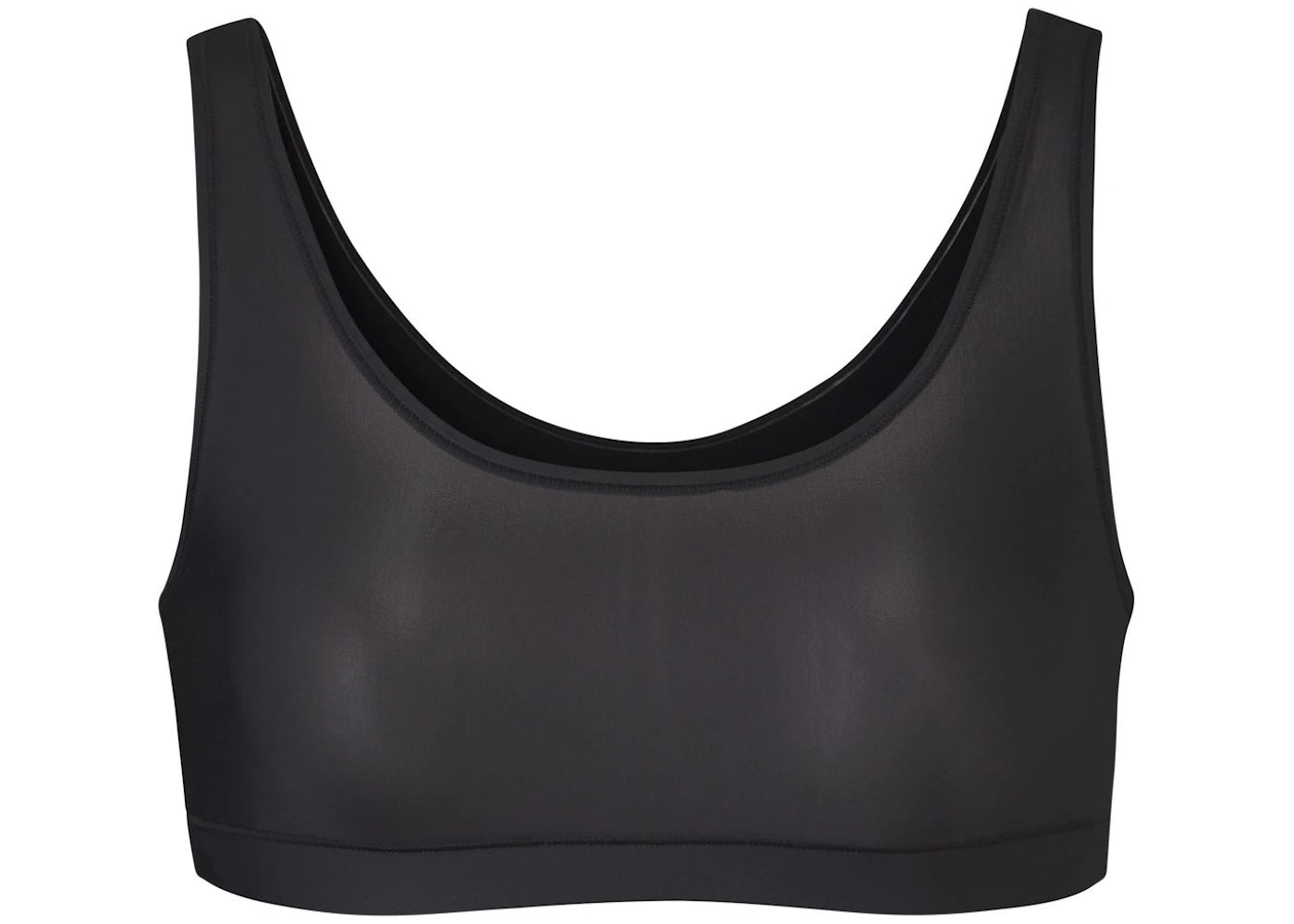 SKIMS Jelly Sheer Scoop Neck Bralette Onyx