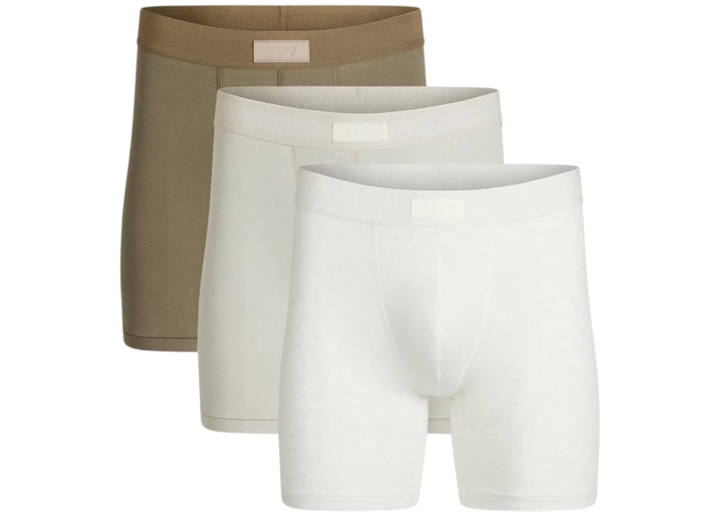 SKIMS Men's 5" Cotton Boxer Brief (3 Pack) Army Multicolor