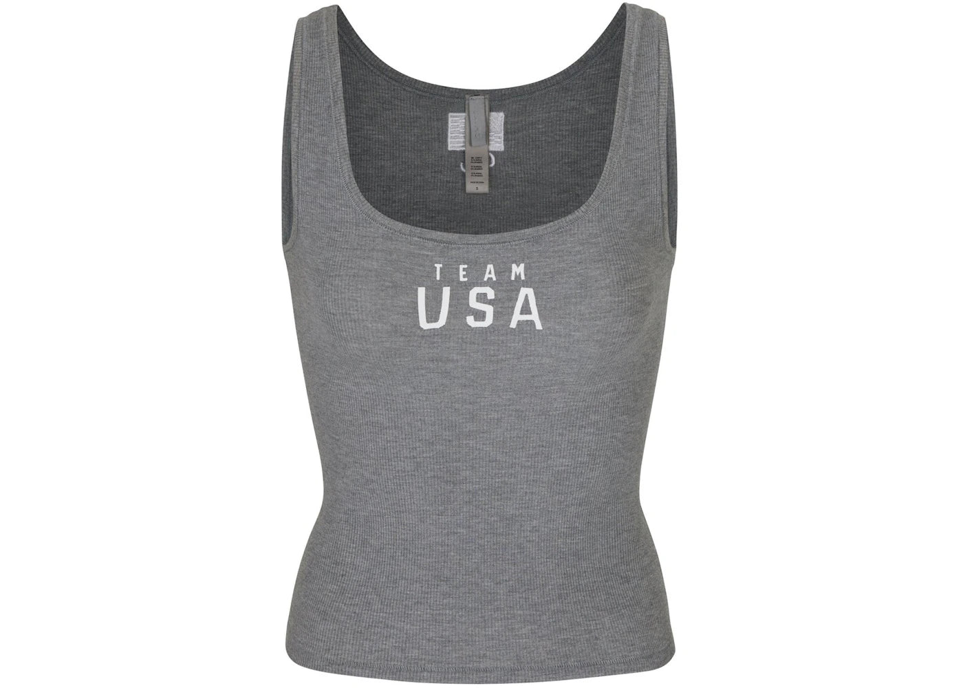 SKIMS Paralympic Capsule Rib Scoop Tank Heather Grey