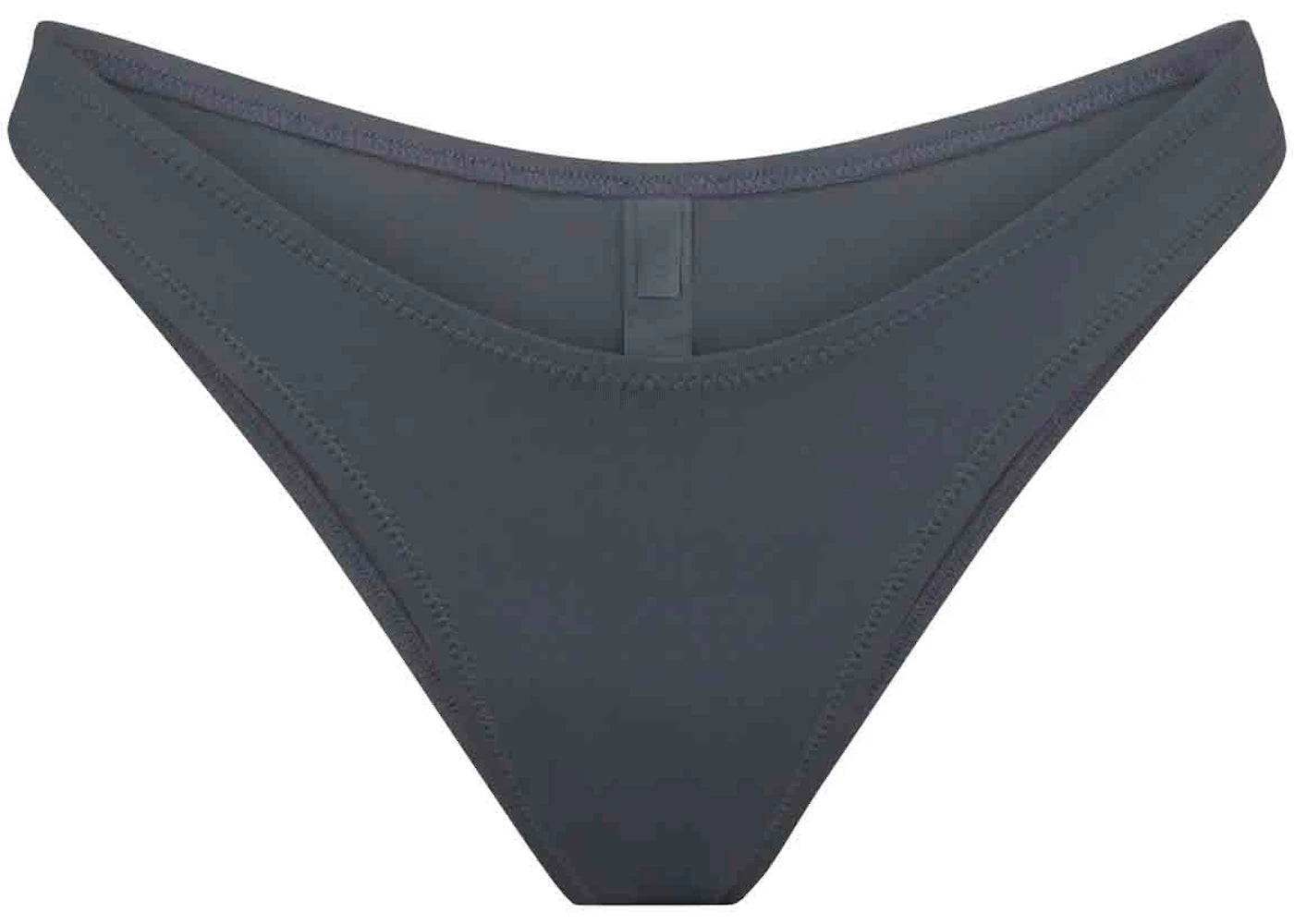 SKIMS Swim Cheeky Tanga Bottoms Gunmetal