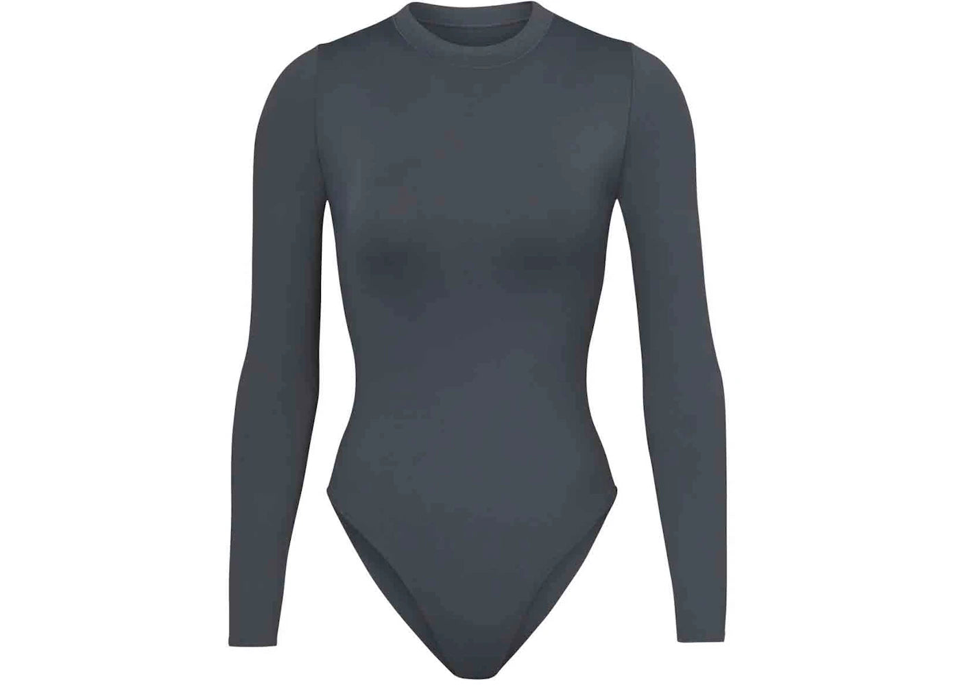 SKIMS Swim Long Sleeve One Piece Gunmetal