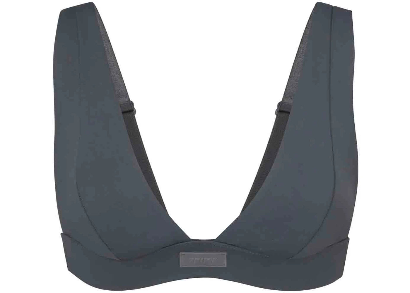 SKIMS Swim Plunge Bikini Top Gunmetal