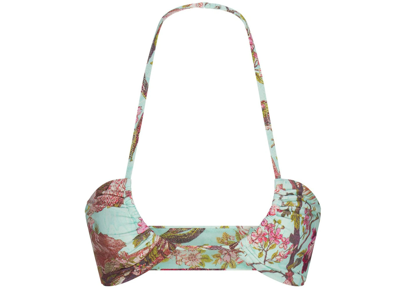 SKIMS x Roberto Cavalli Halter Bikini Top Fagianella Print