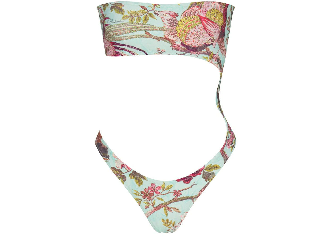 SKIMS x Roberto Cavalli Strapless Monokini Fagianella Print