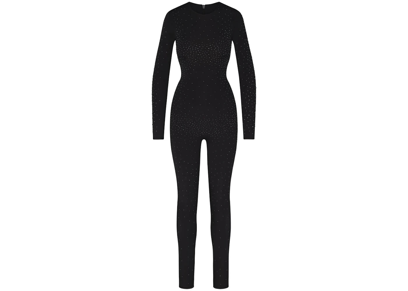 SKIMS x Swarovski Jelly Sheer Long Sleeve Catsuit Onyx