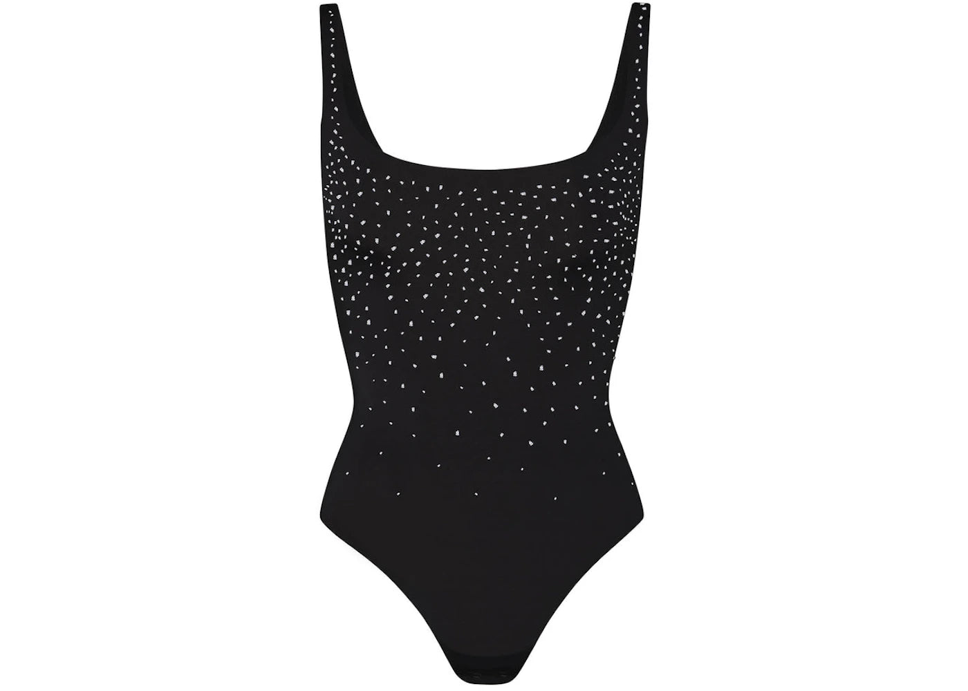 SKIMS x Swarovski Jelly Sheer Square Neck Bodysuit Onyx